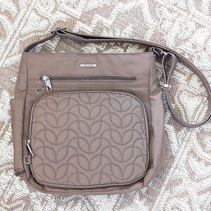 Travelon North/ South Crossbody Travel Bag -Taupe NWT